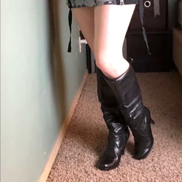 Rampage Black Knee High Boots - Picture 6 of 8
